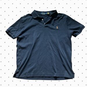 Polo Ralph Lauren Navy Blue Polo Shirt with Embroidered Pony